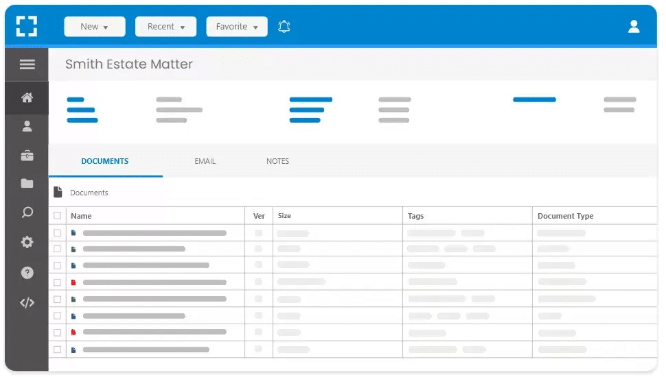 Example of Matter in LexWorkplace