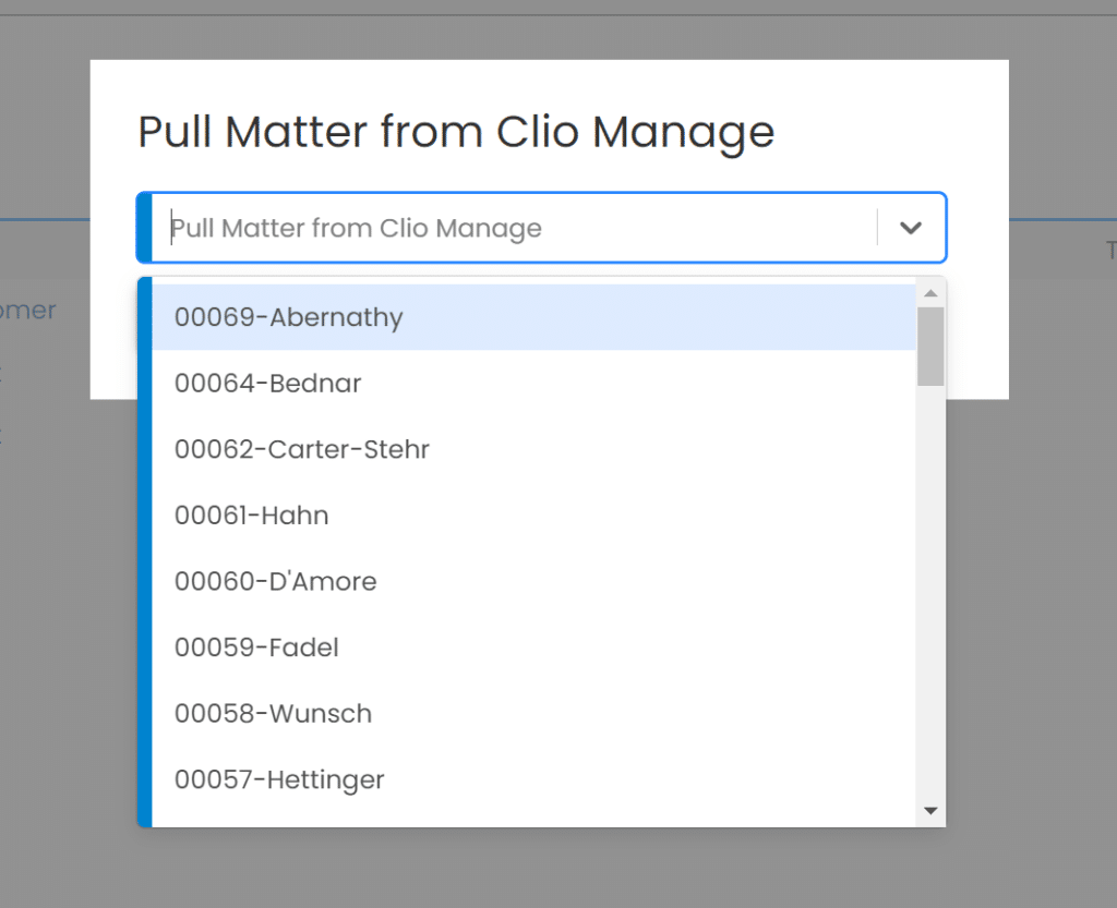 New in LexWorkplace Clio Manage Integration