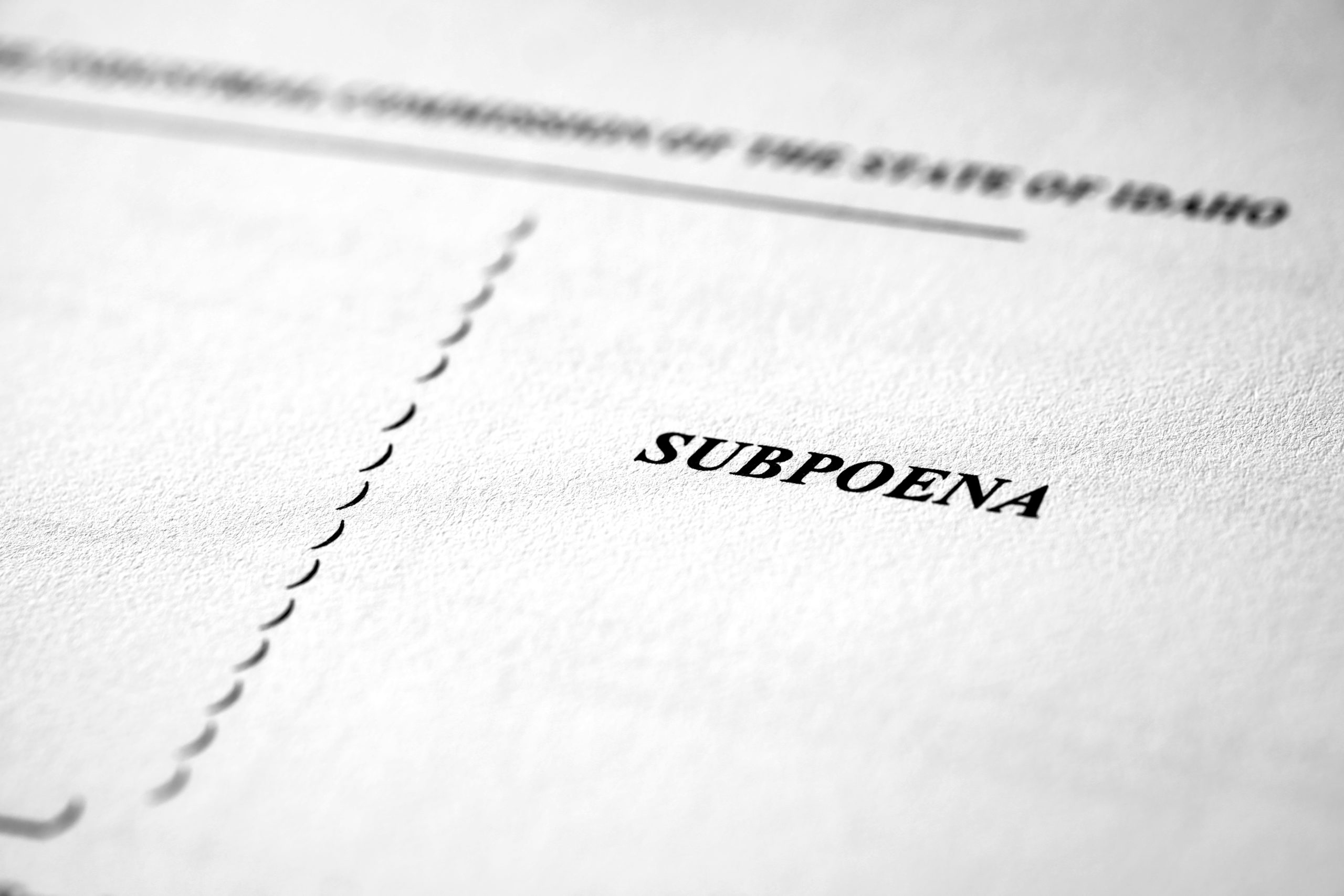 Subpoena Document