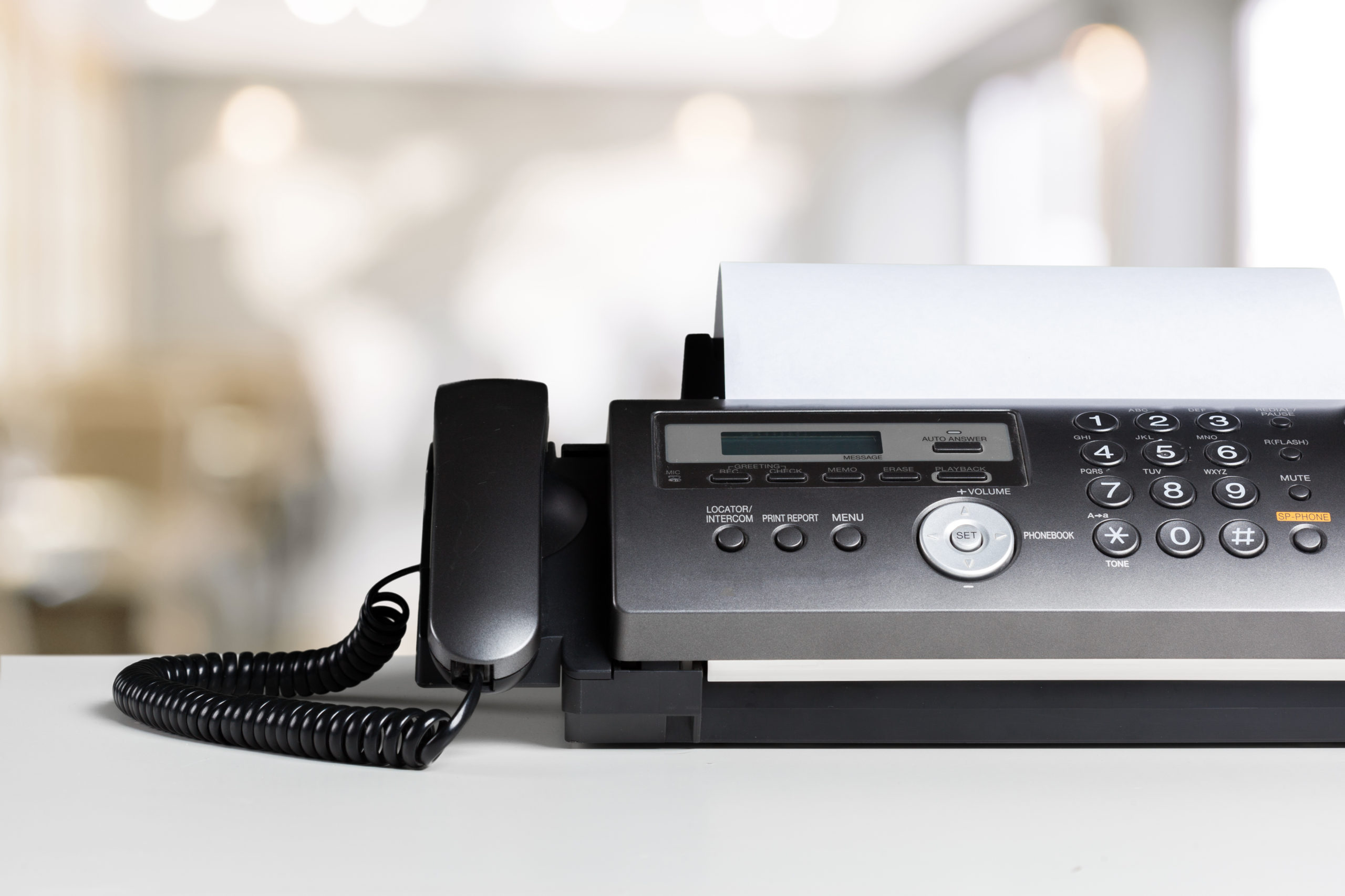 law firms clunky fax machine