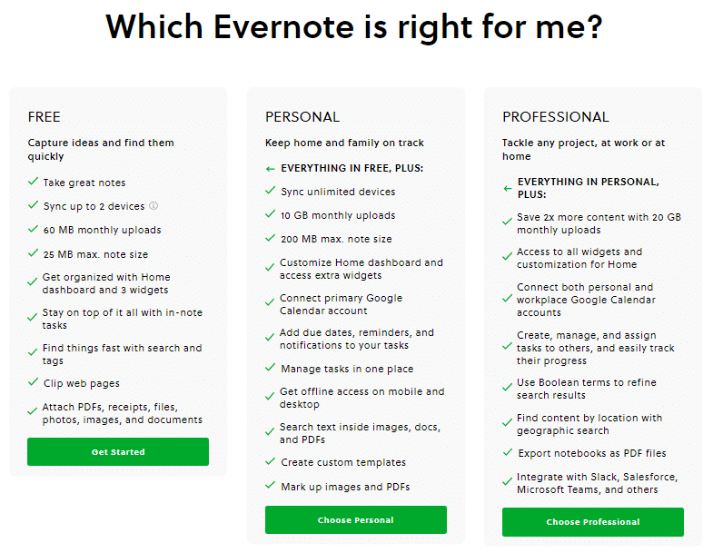evernote pricing for law firms