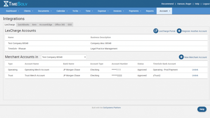 LexCharge Payment Processing Screenshot