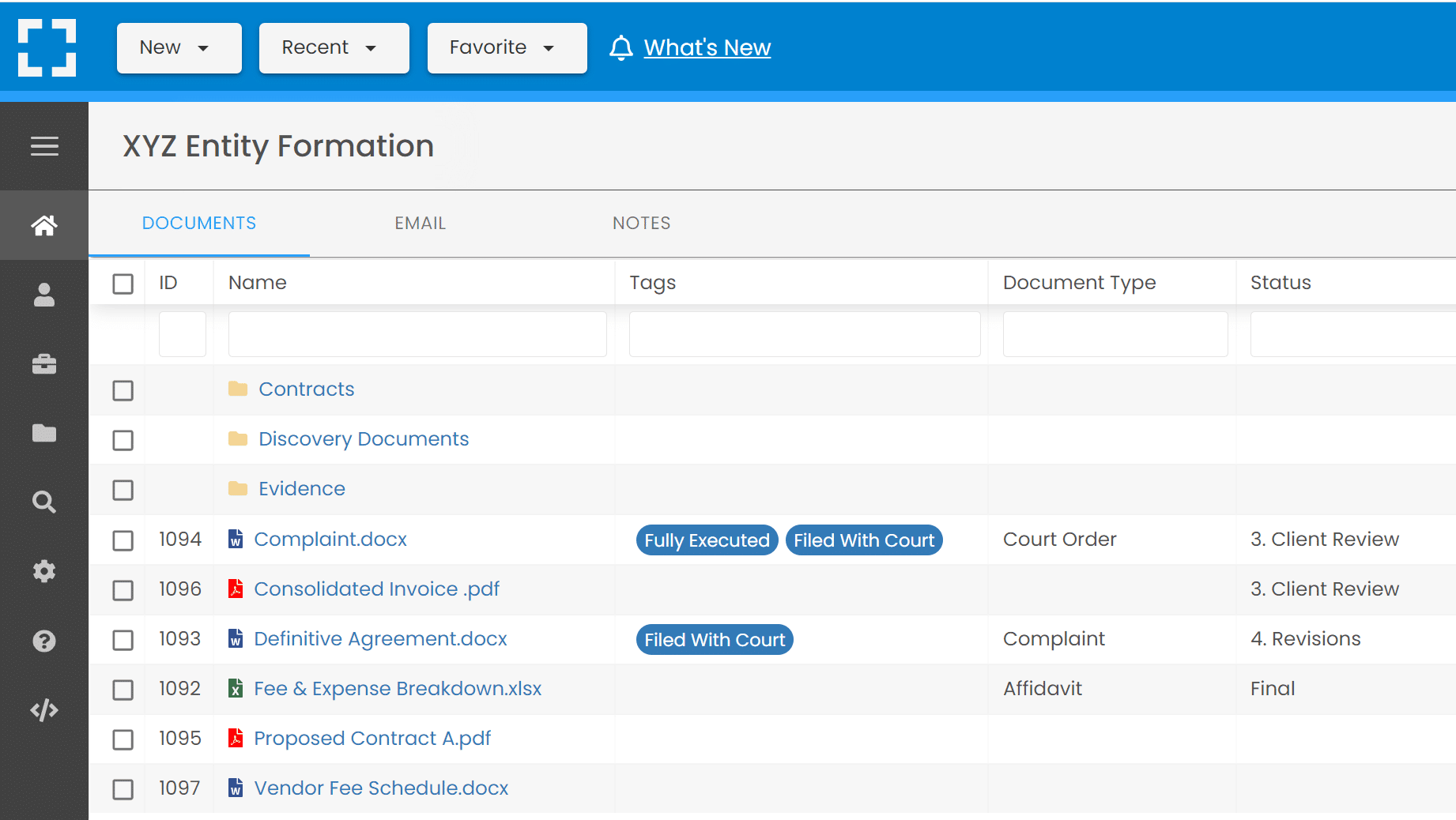 LexWorkplace Client Portal Screenshot