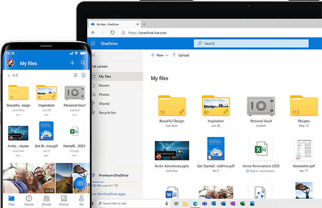 OneDrive Cloud Storage Screenshot