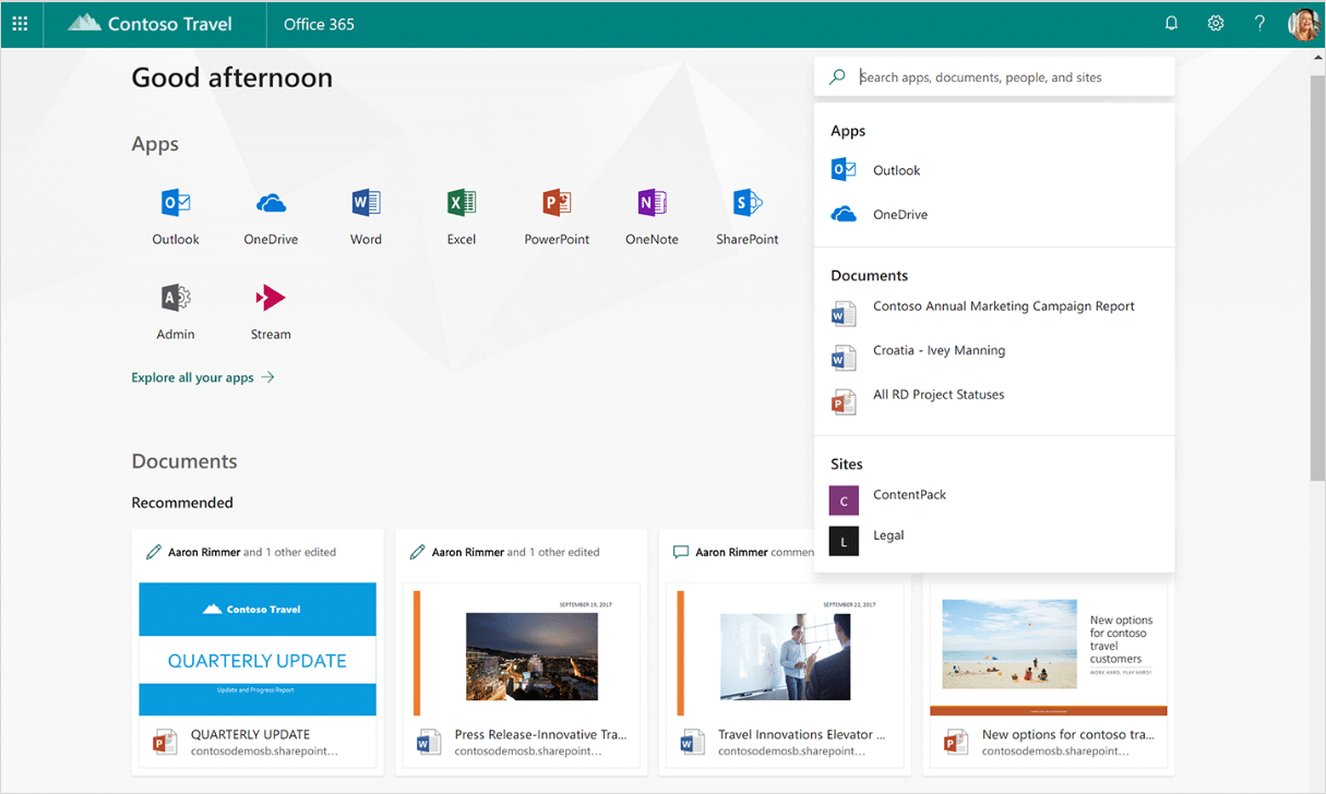 Office 365 Screenshot