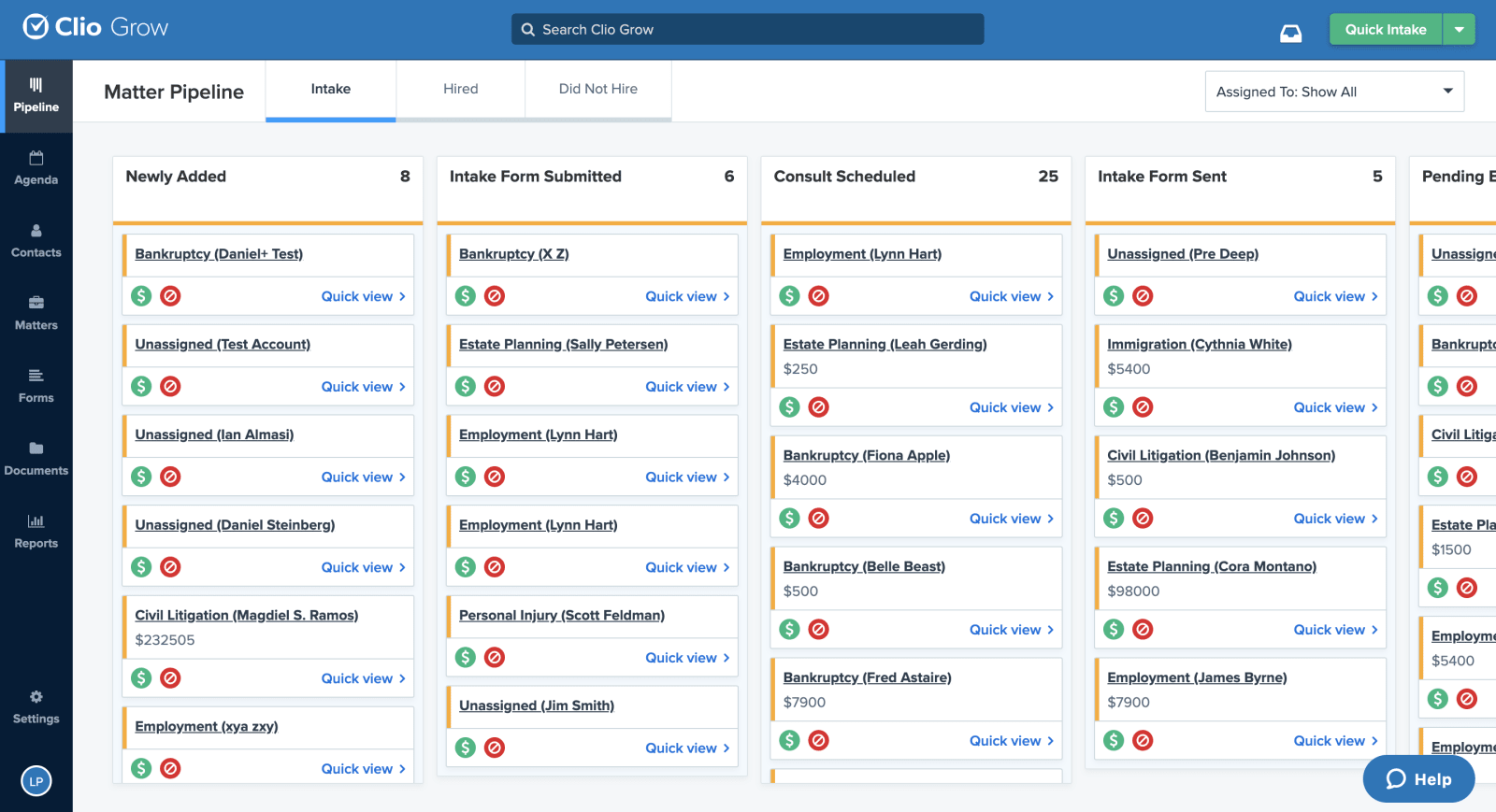 Clio-Grow-CRM-Screenshot
