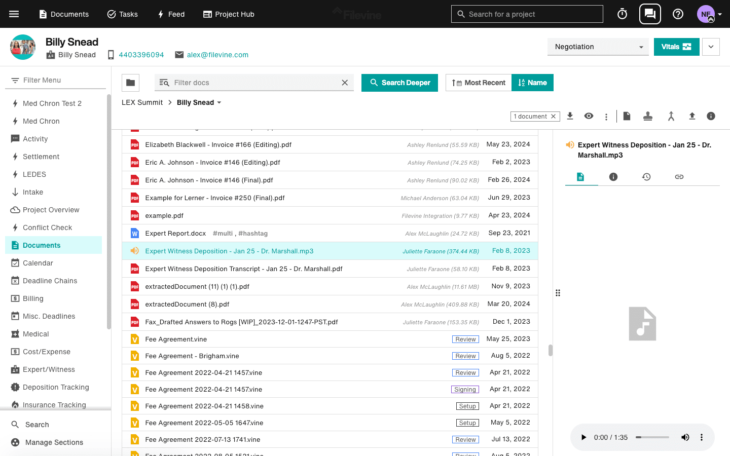 filevine screenshot